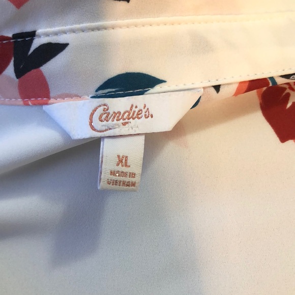 Candies Long Sleeve Floral Blouse Size XL - Picture 5 of 5